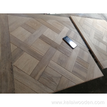Reclaimed wood versailles engineered parquet flooring